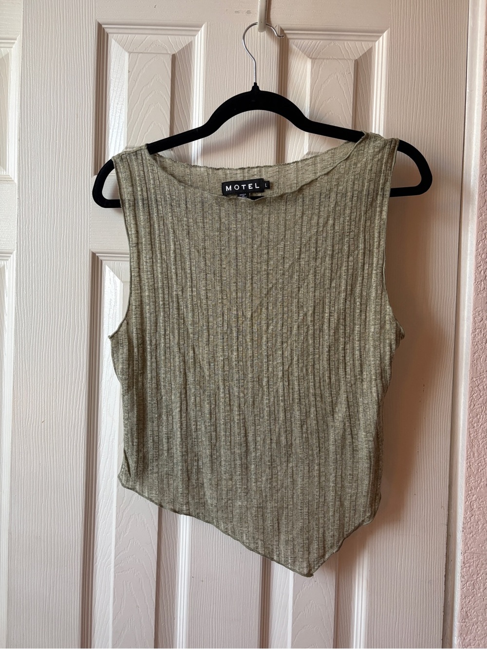 Motel Rocks Etta Knitted Vest Top - Sage